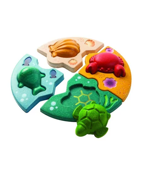 Drewniane puzzle zwierzęta morskie