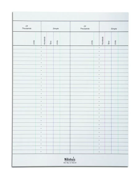 Nienhuis - Małe liczydło - Lined papiery, (50)
