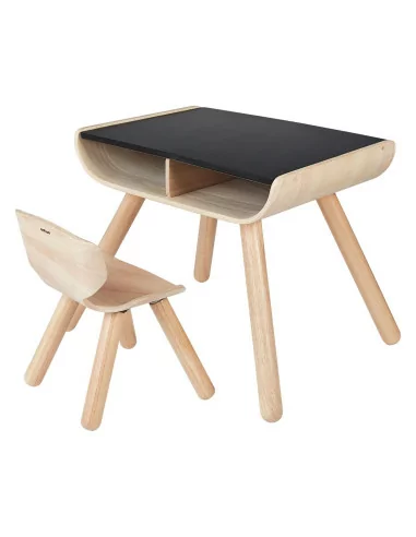 PlanToys Stół i krzesła - czarny