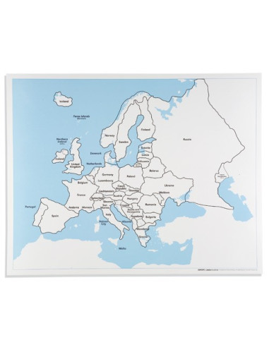 Nienhuis - Europa - mapa kontrolna z podpisami, EN