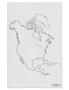 Nienhuis - Mapa Ameryka Północna - cieki wodne
