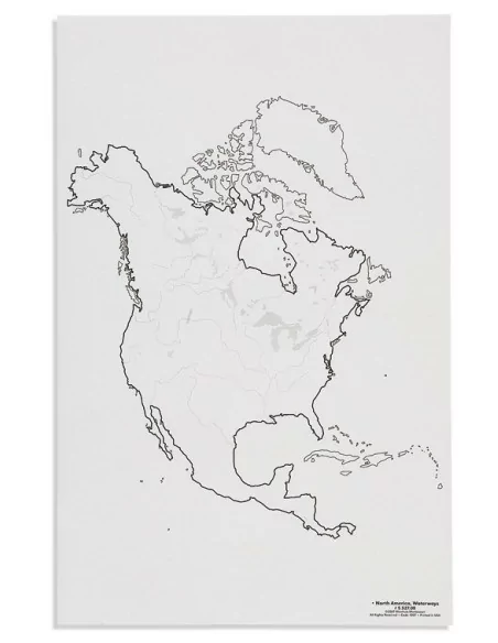 Nienhuis - Mapa Ameryka Północna - cieki wodne