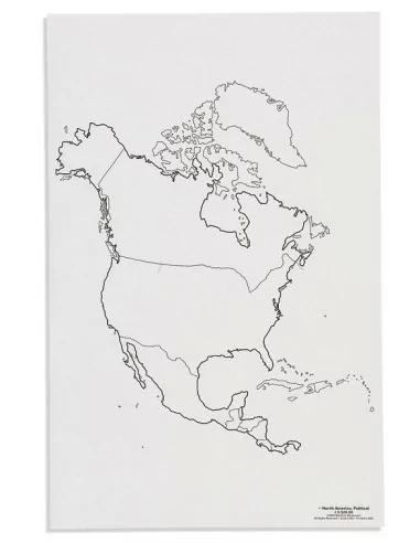 Nienhuis - Mapa Ameryka Północna - polityczne