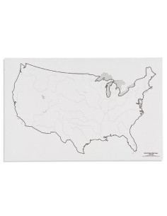 Nienhuis - Mapa USA – cieki wodne
