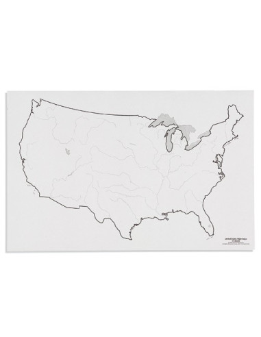Nienhuis - Mapa USA – cieki wodne