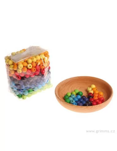 Kolorowe drewniane koraliki 12 mm, 480 szt.