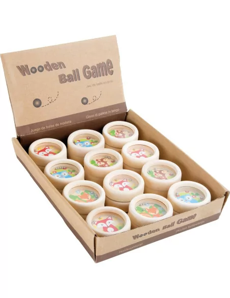 Drewniana gra z kulką – motyw leśnego zwierzątka