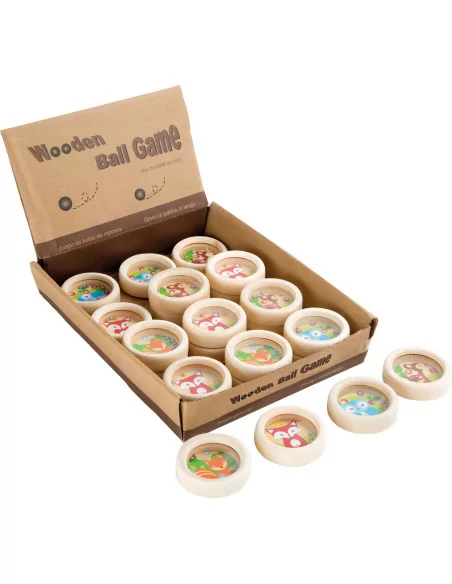 Drewniana gra z kulką – motyw leśnego zwierzątka