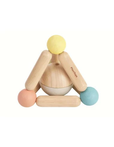 Grzechotka z dzwonkiem pastelowy trójkąt