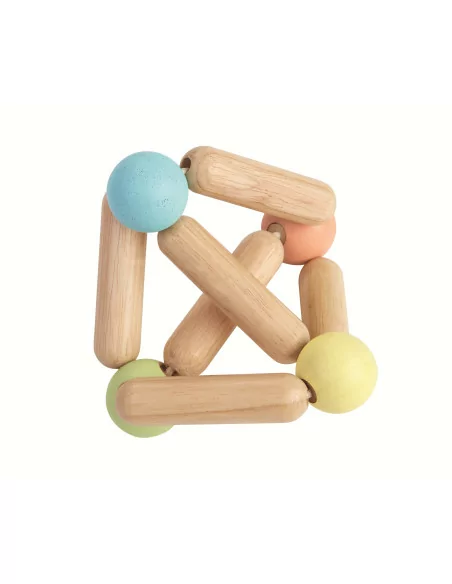 Grzechotka z dzwonkiem pastelowy trójkąt