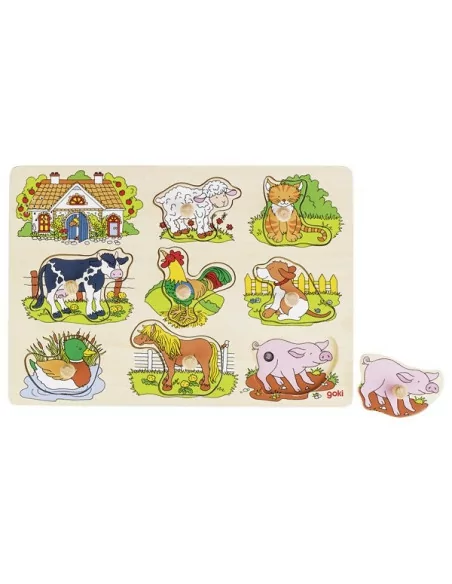 Puzzle dźwiękowe, farma z głosami zwierząt
