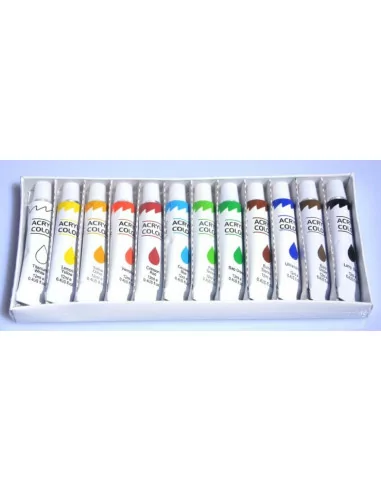 Farby akrylowe 12 x 12 ml