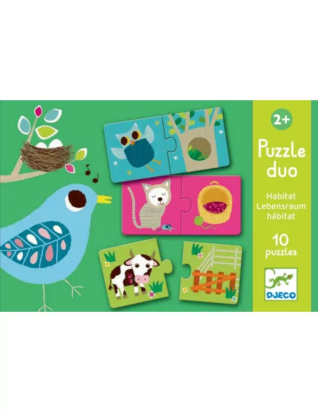 Djeco Puzzle Duo Zwierzęta I Ich Domki