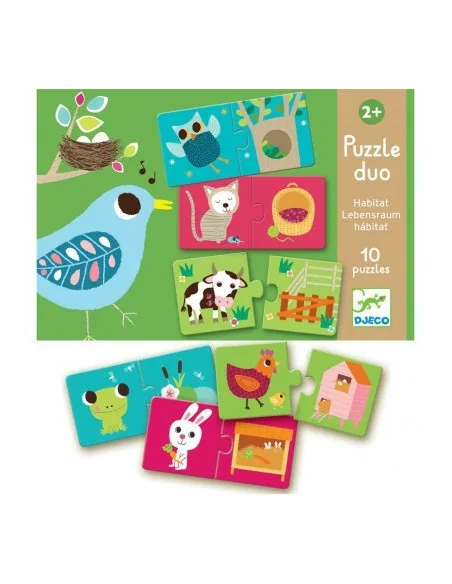 Djeco Puzzle Duo Zwierzęta I Ich Domki
