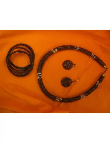 Zestaw - kolczyki, naszyjnik i bransoletka