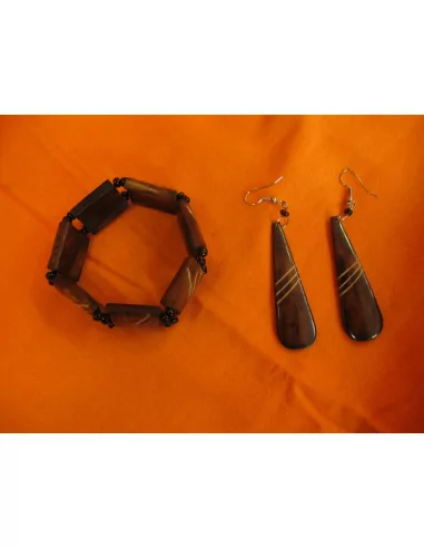 Zestaw - bransoletka, kolczyki i słoń