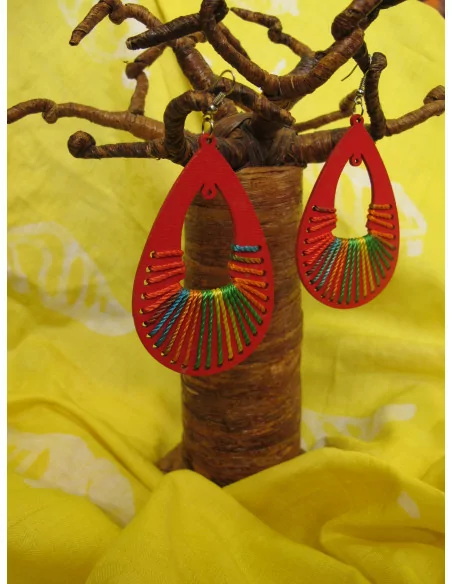 Náušnice dřevěné