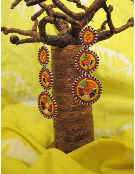 Náušnice korálkové - veliké