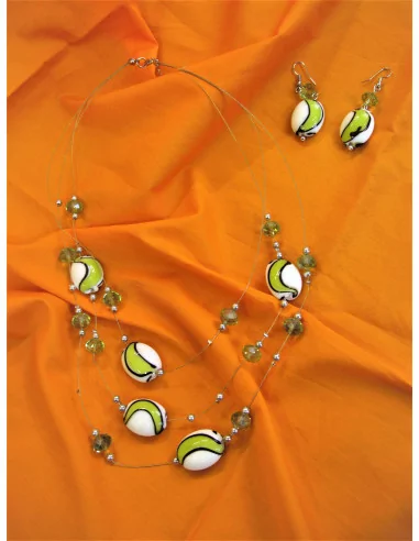 Sada - náhrdelník a náušnice korálkové