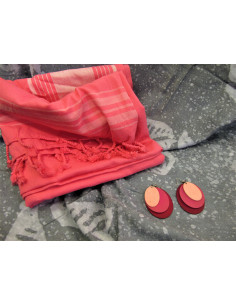 Zestaw - chusta i drewniane...