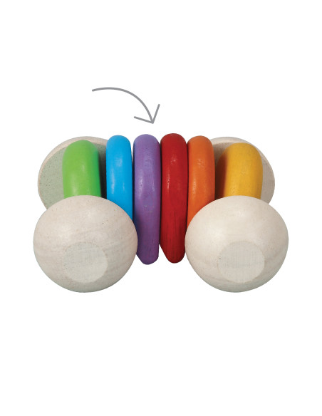 Drewniany samochód klekotka