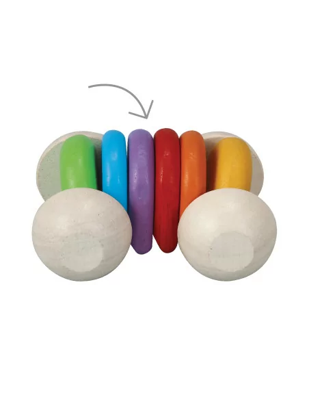 Drewniany samochód klekotka