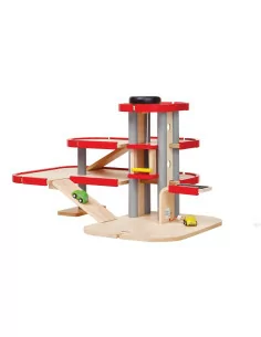 Drewniany parking, garaż