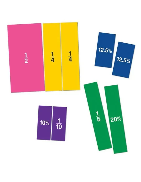 Kolorowe ułamki - kwadraty (dwustronne)