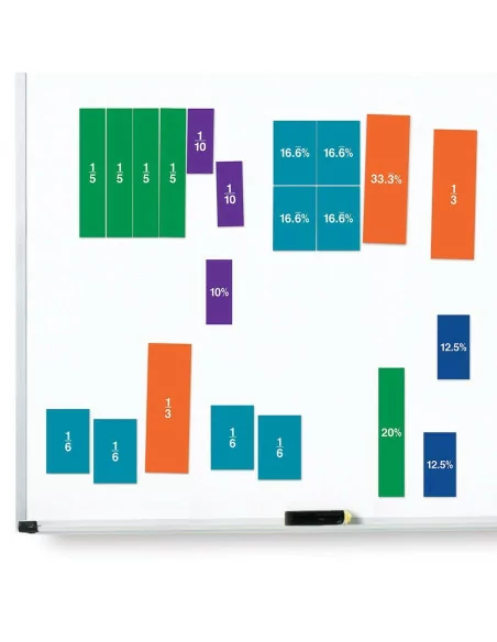 Kolorowe ułamki - kwadraty (dwustronne)