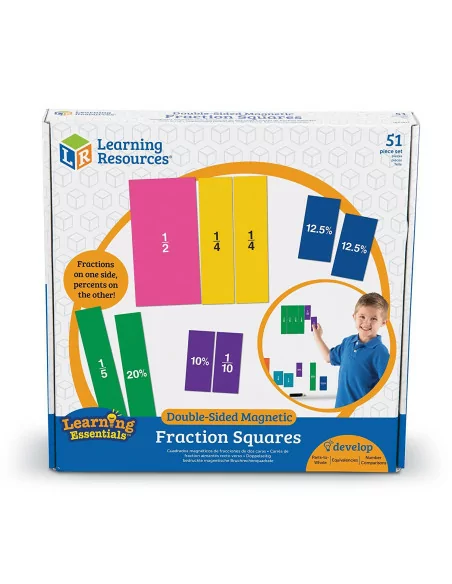 Kolorowe ułamki - kwadraty (dwustronne)