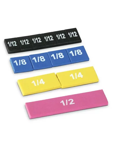 Kolorowe ułamki - prostokąty z pianki magnetycznej