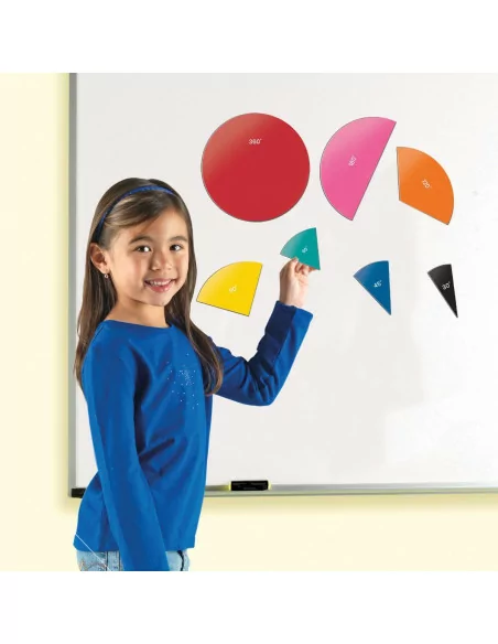 Learning Resources - Kolorowe części koła i kąty - magnetyczne