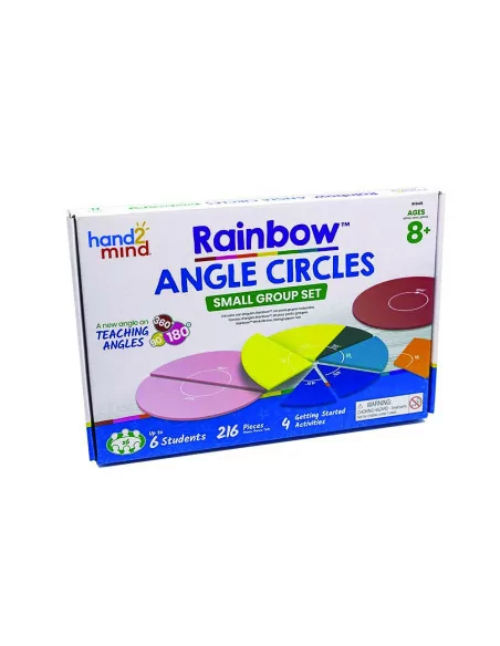 Kolorowe części koła i kąty (zestaw 6 sztuk)