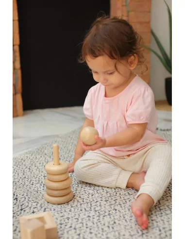 PlanToys - Drewniana wieża - drewno naturalne