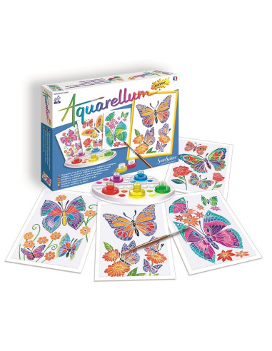Akwarele junior - Motyle i kwiaty
