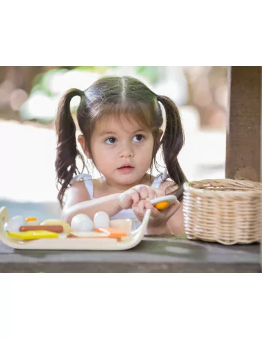 Śniadanie na tacy - drewniany zestaw do zabawy