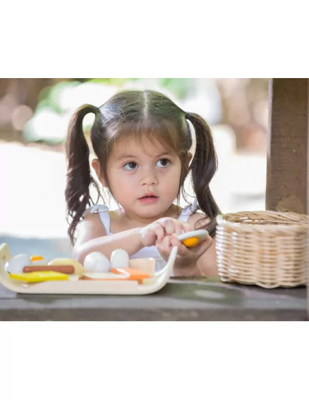 Śniadanie na tacy - drewniany zestaw do zabawy