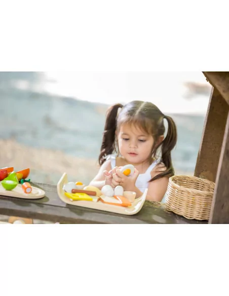 Śniadanie na tacy - drewniany zestaw do zabawy