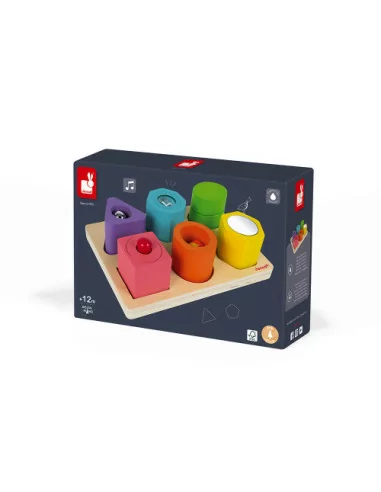 Układanka drewniana sensoryczna - Kształty i...