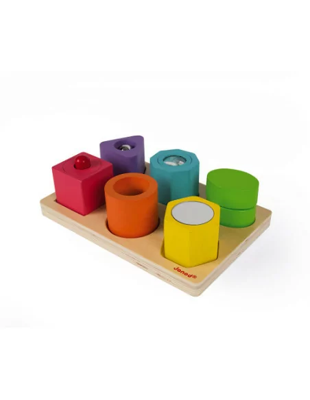 Układanka drewniana sensoryczna - Kształty i dźwięki