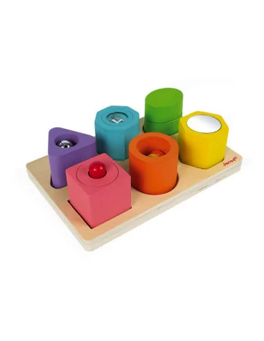 Układanka drewniana sensoryczna - Kształty i...