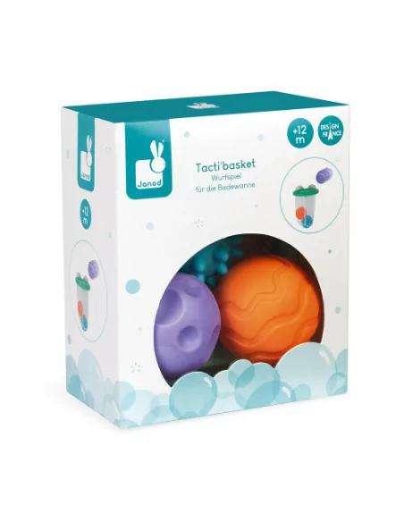Zabawki do wanny - Kosz z przyssawkami, 3 piłeczki