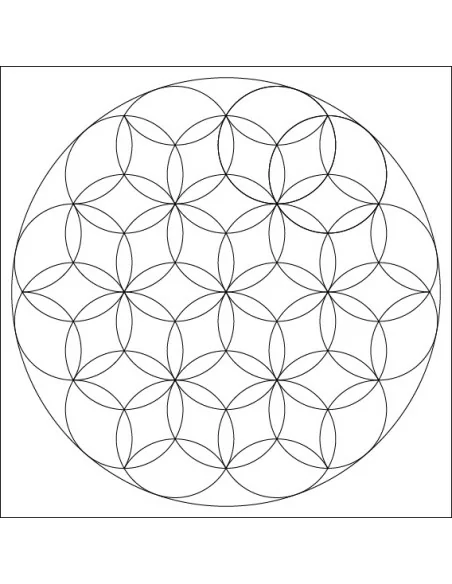 Samoprzylepny szablon do obrazów z piasku - Mandala 22. 20x20 cm