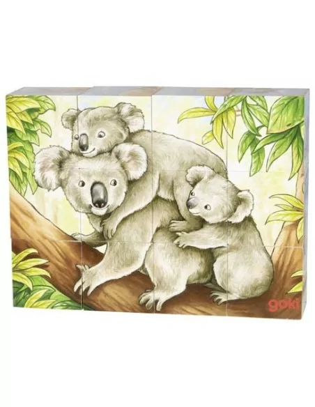 Puzzle - kostki ze zwierzętami Australii, 12 szt.