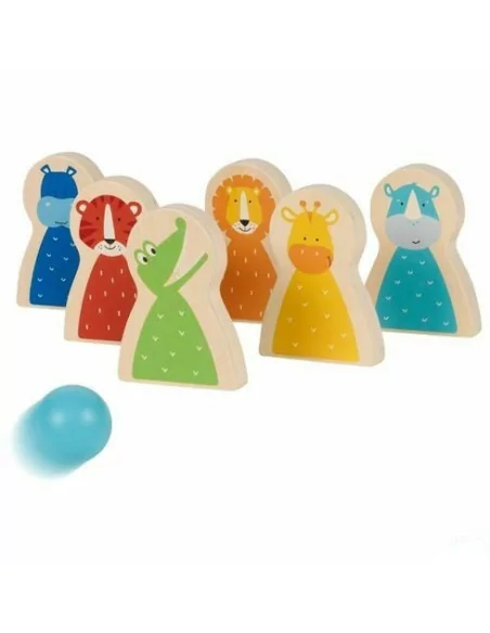 GOKI - Bowling - dzikie zwierzęta - kręgle drewniane