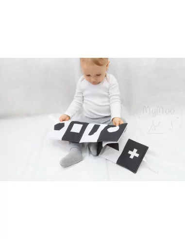 MyMoo - Materiałowa książeczka - kontrasty