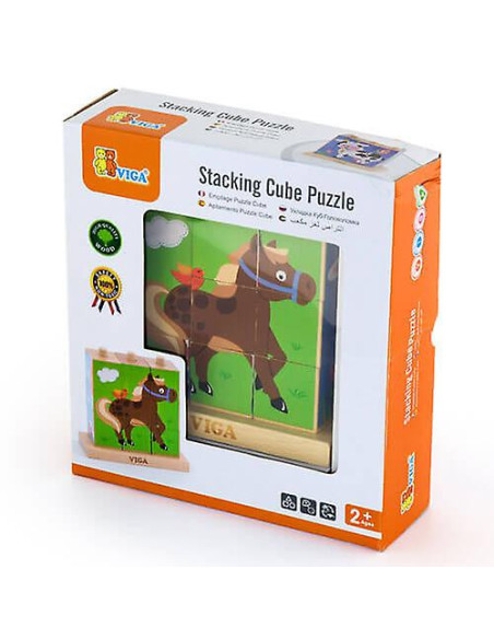 Viga – Puzzle kostki na stojaku, Farma