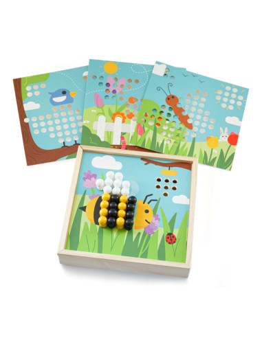 Drewniana mozaika - Ogródek