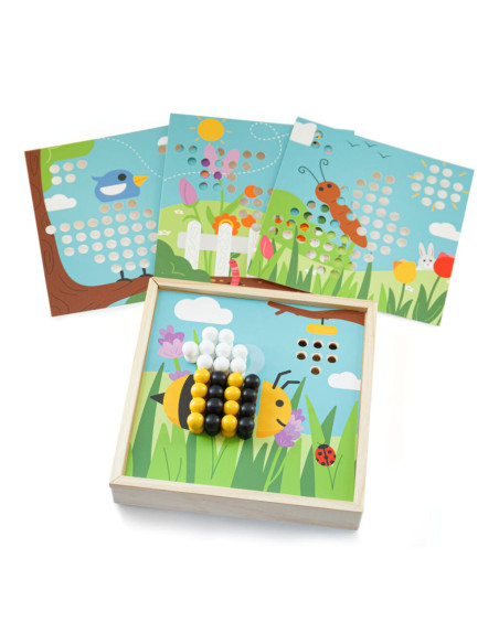 Drewniana mozaika - Ogródek