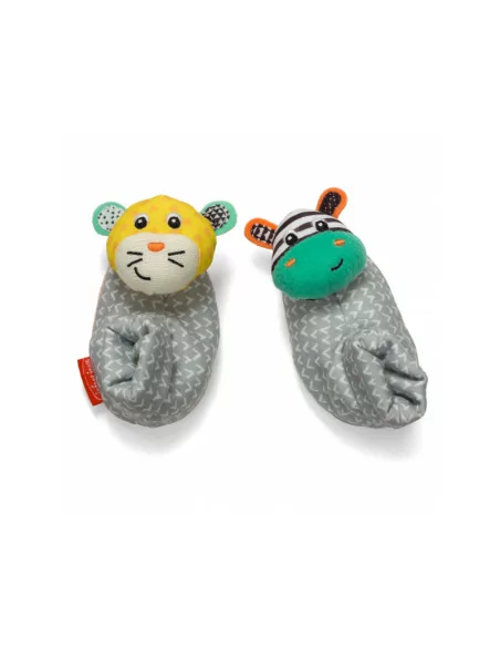 Chrastítka na nožičky, Zebra & Tygr